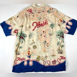 Vintage Thornton Bay FLORIDA state Hawaii Casual Shirt Size XL Short Sleeve Top